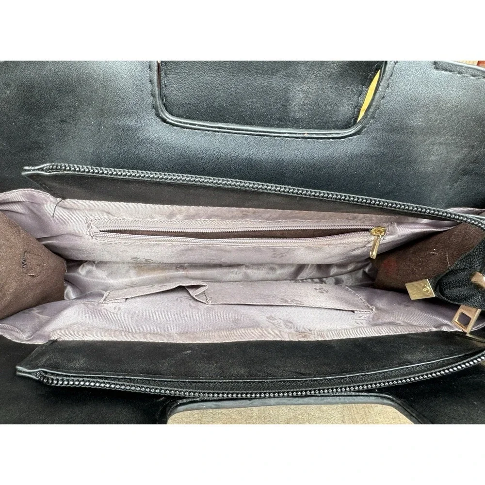 Alligator Print Black Handbag Top Handle  Very‎ Cute Small Bag